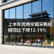 上半年民用空调采购规模同比下降12.19%（图2）